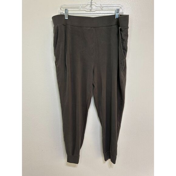 Matty M Women's Olive Green Comfort Joggers Size XXL Stretch Pockets Plus Size - Picture 3 of 3